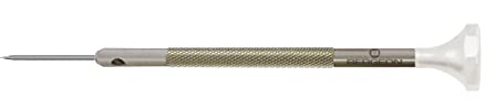 Bergeon Schraubendreher 30081-AT-060, aus Inox, mit Edelstahlklinge, 0,6 mm, mit 2 Ersatzklingen