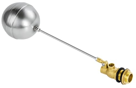 DN15(1/2) Edelstahl Schwimmerventil mit geradem Stecker für Industrie und Haushalt, Kugelhahn, automatischer Wasserstandssensor Schwimmerkugelhahn