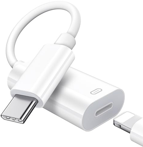 USB-C to for Lightning Adapter for iPhone 16 15 Pro Max Plus Pad 10,10W Fast Charging Data Sync USB C to Lightning Audio Adapter Type C Charging Cable Lead for iPad Pro S24 Ultra Air 4th 5th Mini 6