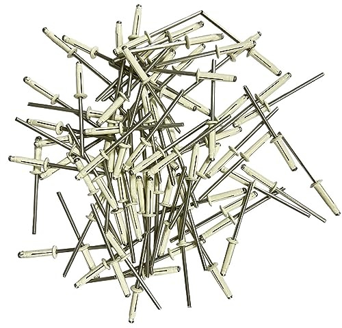 Générique - 250 RIVETS ETOILES TRILOBES BLANCS DE 4 x 18