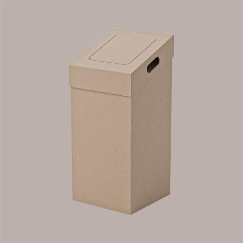Lucgel Box Contenitore in Carta per Raccolta Differenziata a Base Quadrata (Fusto e Coperchio) 90 Lt- 2 Pezzi -