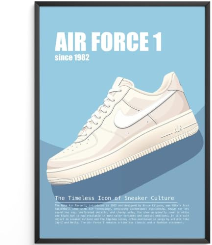 MJ-GRAPHICS® - Mood Mode Poster Sneaker Wohnzimmer Deko Schlafzimmer Fashion Bild Schuh Wandposter in A2, Fine Art Kunstdruck - Schuhe für Teenager Raumdekoration Sneaker Painting Blau - ohne Rahmen