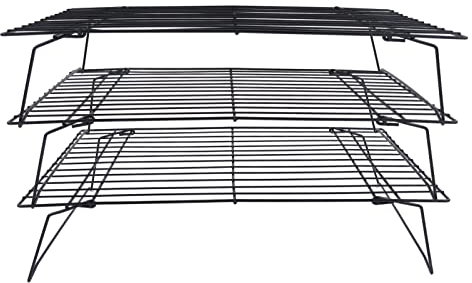 Stackable Cooling Rack 13 Inch Iron Baking Rack 3 Layer Non Stick Cooling Rack Space Saving Collapsible Oven Racks Cake Cooling Rack for Cooking Baking Cake Biscuits Tools & Access