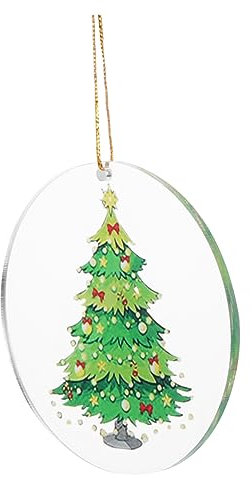 PRETYZOOM 2st Transparenter Weihnachtsanhänger Weihnachtsbaumschmuck Weihnachtsmann Weihnachtsdekoration Baum Hängende Ornamente Weihnachtsbaum Anhänger Weihnachtsschmuck Selber Machen Acryl