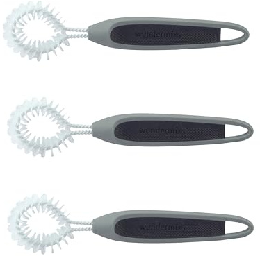 Wundermix - WunderBrush® Omega Reinigungsbürste Gehäuse (3er, Grau) | Reinigungsbürste für Gehäuse deiner Küchenmaschine, Gehäuse Spülbürste, effektive Reinigung