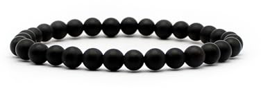 TIGER TREASURE Qualität, inspiriert seit 1890 Onyx Armband 6mm matt | Stärke und Schutz | Edelsteine aus Brasilien | Handgefertigtes Perlenarmband aus Deutschland | Schmuck für Damen & Herren