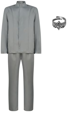 Generisch Herren Bösewichtskostüm Allian Kostüm Halloween Evil Dr Mardi Gras 60er-Jahre-Bösewicht-Outfit für Erwachsene