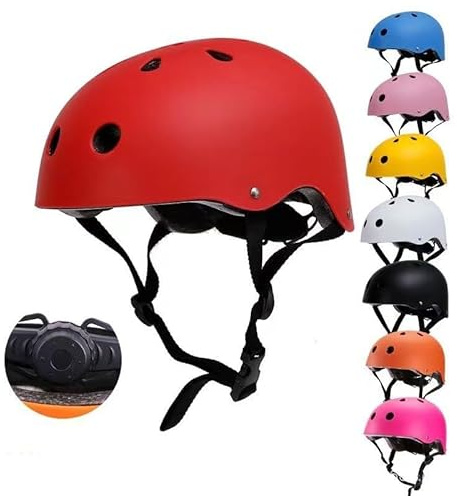 Multifunktionaler Sporthelm für Kinder & Erwachsene, Rot, L(56-60cm)