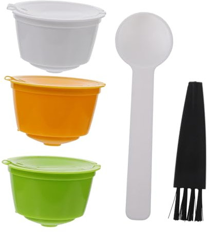 SHINEOFI 2 Series Colador De Capsulas De Cafe Filtros De Café Reutilizables Filtro Para Cafetera Taza De Filtro Reutilizable Filtrar Cápsula De Café El Plastico 3 Piezas*2