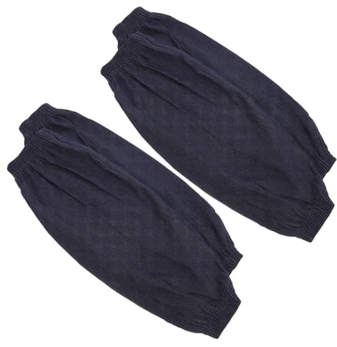 KOMBIUDA Manicotti di Protezione per Braccio in Denim Design a Doppio Strato, Aderenti e Anti-scivolo per Saldatura e Cantieri, Confezione da 2 Paia Resistenti All'usura