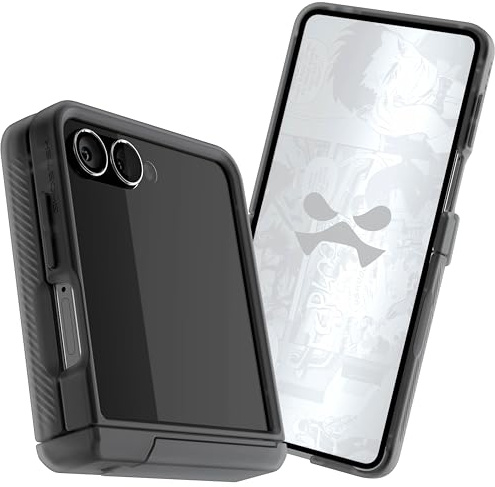 Ghostek Covert Clear Flip 7 Case with Built-in Kickstand, MagSafe and Full Hinge Protection Designed for 2025 Samsung Galaxy Z Flip7 (6.9) (Smoke Matte)