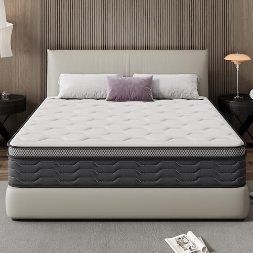TEENO Colchón 105x190 | Altura 27 cm | Colchón Viscoelástico | Muelles Ensacados | Firmeza Media-Alta | Ideal para Cama Individual y Uso Diario