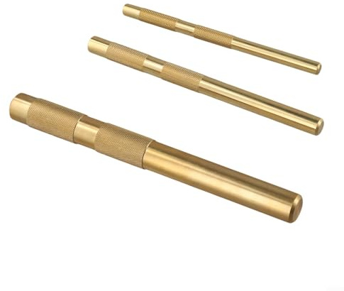 Zoegneer Juego de 3 perforadores de latón para cincel de metal, no se dañan de 3/4 pulgadas, 1/2 pulgadas, 3/8 pulgadas para mecánicos, reparación de automóviles, carpintería, construcción e