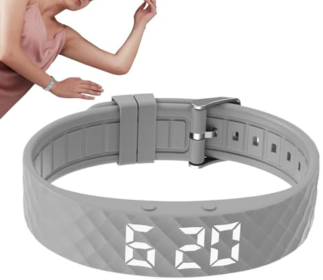 Hobngmuc Sveglia da Polso - Orologio da Polso con Timer Silenzioso Indossabile | Braccialetto Orologio con Sveglia a Vibrazione Regolabile,per il Sonno, Anziani, Anziani, Donne, Uomini, Adulti,