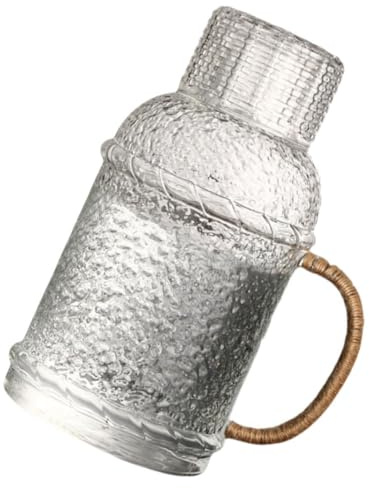 ABOOFAN Jarra de Agua de Vidrio Resistente al Calor 2.0l Tapa, Jarra para Enfriamiento de Gran Capacidad para Cocina y Hogar, Recipiente Transparente para Té y Bebidas Diarias