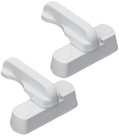 2 PCS Window Lock,Window Locks for UPVC Windows,UPVC Door Locks,T-Shaped Windows Lock,Easy to Install,Security and Burglary Prevention,for Home Door Security and Letter Box (White)