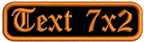 smartoutdoor Rechteckiger Aufnäher Rec2 für deinen Wunschtext - viele Farben und Größen (7x2cm)
