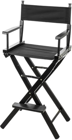 CLAR DC-30 Film Director's Chair (Black Wood with Black Seat & Back)