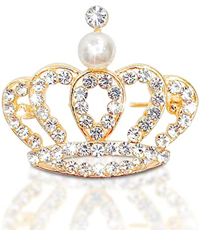 Krone Brosche,Krone Kristall Brosche,Brosche Damen, Gold Brosche, Hochzeitsfeier Brosche Pin Muttertag, Geschenk für Frau