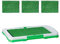 Relaxdays Lettiera per Cani, 4 Tappetini Igienici in Erba Sintetica, Traversine Cuccioli, 5,5x45,5x33 cm, Bianco Verde