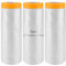 YOUNTHYE 3 Rollos de película de enmascarar con Cinta Adhesiva 270 cm x 20 m Película de enmascarar Transparente para Pintor con Cinta Dorada Película de Pintura Resistente a los Rayos UV con Cinta a