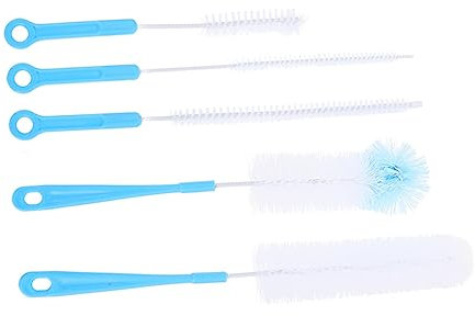 ORFOFE Juego De 5 Cepillos para Biberones y Pajitas Ideal para Limpieza Rápida y Eficiente