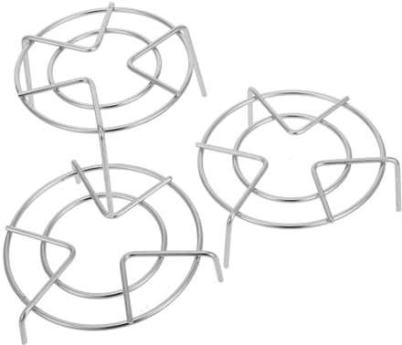 OFFSCH 3piezas Bases Para Vaporera Acero Inoxidable Resistente Soportes Para Ollas y Sartenes Con Trípode Estable Alturas Accesorios Cocina Para Olla Presión Eléctrica