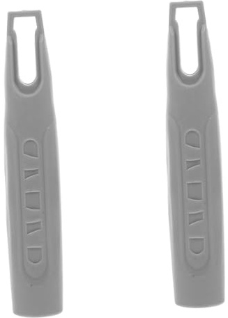 MUELODSIC 2pcs Plastic Broom Handle Grips Ergonomic Replacement for Dustpan and Mop Rods Easy Installation Compatible with Various Sweeping Tools Gray