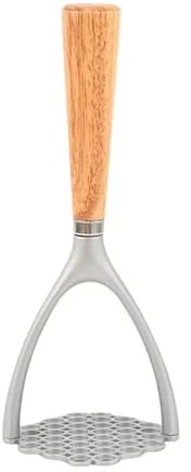 Schiacciapatate manuale in alluminio, utensile for pressare la carne, frusta, tritacarne, manico in legno, spingiaglio, utensili da cucina