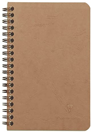 Clairefontaine 78616C Spiralbuch, Age Bag liniert, 11 x 17 cm, 60 Blatt, braun