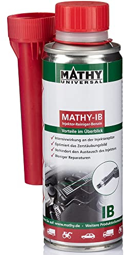 MATHY-IB Injektoren Reiniger Benzin (200 ml) - hochwirksames Benzin Additiv zur Reinigung der Einspritzdüsen im Benzinmotor - Einspritzdüsen Reiniger