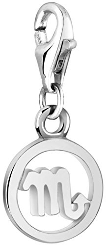 Nenalina Skorpion Karabiner Charm Anhänger Bettelarmband 925 Silber | Sternzeichen Tierkreiszeichen Zodiac Damen-Charm-Anhänger für alle gängigen Charmträger Charm-Club Clasp-Charms