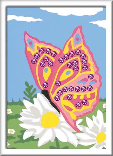 Ravensburger CreArt Schmetterling - Malen nach Zahlen ab 7 Jahre | Malset mit Rahmen, Pinsel und Acrylfarben, Geschenk für Mädchen und Jungen