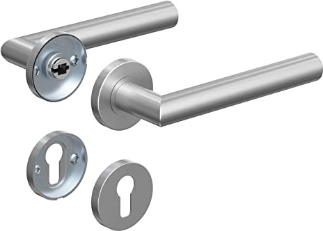 RUILON WELOCK Edelstahl Türdrücker, Türbeschlag für Zimmertüren,Edelstahl Türbeschlag | Türklinke | Türgriff | Türdrücker