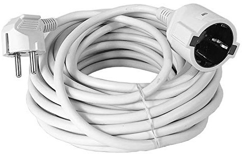 Indoor 3/5/10 Meter Verlängerungskabel Stromkabel mit Kinderschutz Schuko Tüv GS KV, Größen:5 Meter