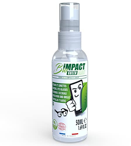 Limpia pantalla movil y limpiador gafas (50ml) 99% natural | certificado ecológico por Ecocert