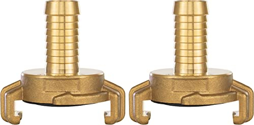 Poppstar Set di 2 raccordi rapidi in ottone da 1/2 pollice (raccordo da 1/2 per tubo flessibile), per tubi flessibili con diametro interno di 13 mm
