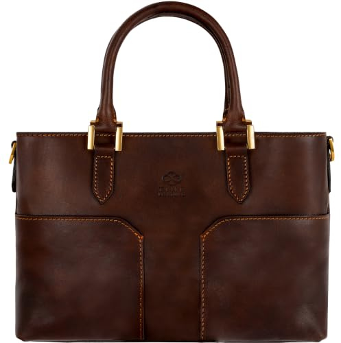Time Resistance Handtasche Damen - Schultertasche aus Leder - Hergestellt in Italien - Tasche für Damen
