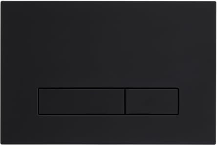 Balneo Betätigungsplatte für WC, schwarz, ABS hochwertige, zwei Tasten-Spülplatte, Betätigungsplatte für 2-Mengen-Spülung, passend für Balneo Fix Frame, LXO schwarz