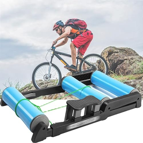 GBHJJ Roller-Bike-Trainer, Indoor Cycling Fahrradrollentrainer, für MTB-Rennradübungen, mit Widerstand für Rennradübungen, für 24-29-Zoll-Rennräder