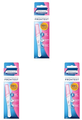 TESTAmed® DIAGNOSTICS Schwangerschaftsfrühtest, der Schwangerschaftstest liefert ein sicheres Testergebnis von über 99% (Packung mit 3)
