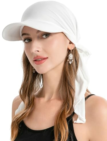 ZLYC Chemo Headwear for Women with Brim Pre-Tied Lightweight Skull Beanie