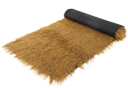 Techos de paja artificial estilo mexicano sintético de palmera rollos de hierba de simulación cubierta de paja de paja camino de mesa de pato ciego hierba heno para bar, cabaña, fiesta, jardín, valla,