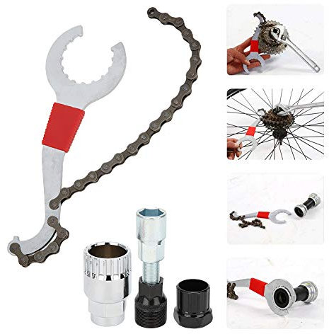 Topyond Bike Cassette Removal Tool, Bicycle Repair Tools, Bicycle Chain Removal Tool, Cassette Remover Wrench Crank Puller Bottom Bracket Freewheel Maintenance Remover Link Pliers Chain Breaker