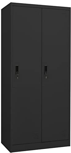 Keyroto Schließfachschrank Wertfachschrank Metallspind Spind Schrank Schließfächer Spind Metall Besenschrank Stahl Anthrazit 80x50x180 cm