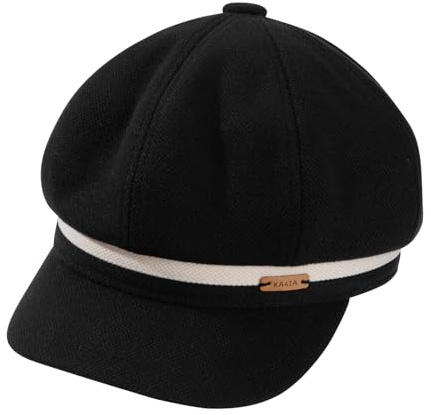 ZLLkeji Schirmmütze Barett Stylish and Elegant Ballonmütze Casual Cappy Baskenmütze Warm Beret Cap Herbst Winter Frühling Newsboy Mütze Damen