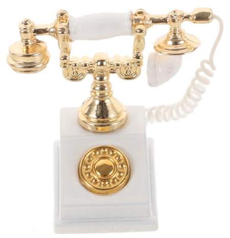 Abaodam Retro-mini-zubehör Wohnzimmer-Szene- Mini-puppentelefon-Modell Maßstab 112 Miniatur-Telefon Für Puppenhaus