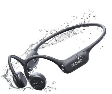 NANK Runner4 - Cuffie a conduzione ossea, per nuoto, IP68, orecchio aperto