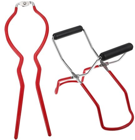 Alipis 1 Jeu Peut Couper Kitchen Gadgets Outils De Cuisine Ouvre Bocal Bocaux Avec Couvercles Pinces De Cuisine Support De Bocal Stérilisé Pince À Biberon Plastique Rouge 2 Pièces