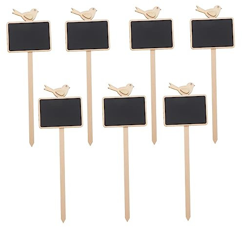 STOBOK 20 Pcs Wooden Chalkboard Plant Labels Double Sided Message Signs for Garden Flowerpot Tags DIY Decorative Inserts